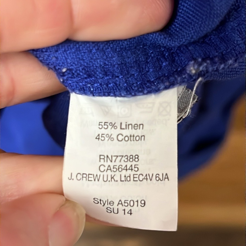 J. Crew Anorak Utility Jacket Blu Orange Hooded Drawstring Cargo Pockets M Sport - Picture 3 of 10